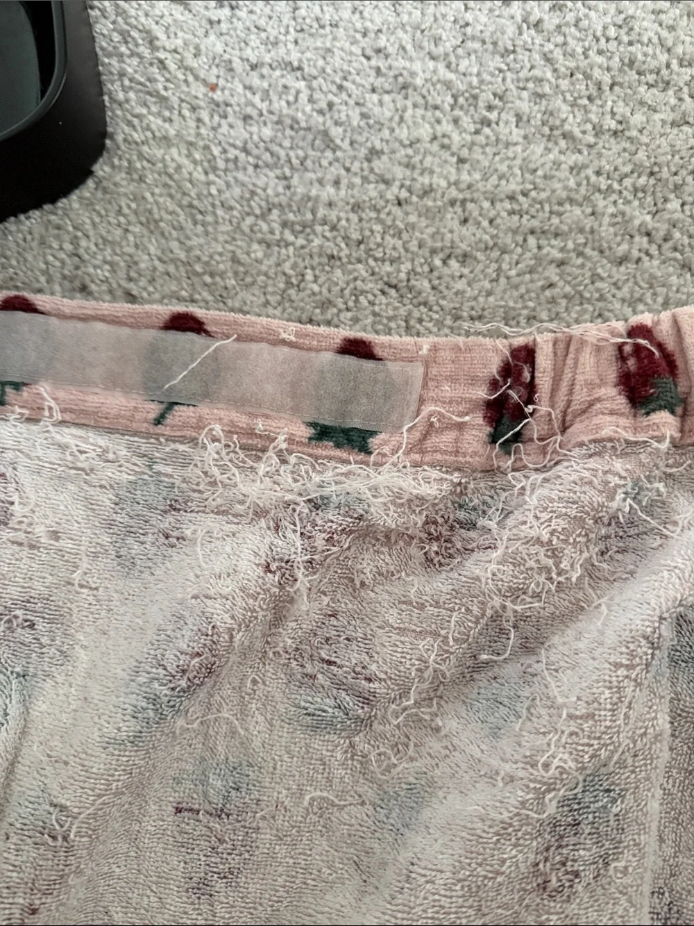 Room Essentials Pink Strawberry Print Bath Wrap Towel